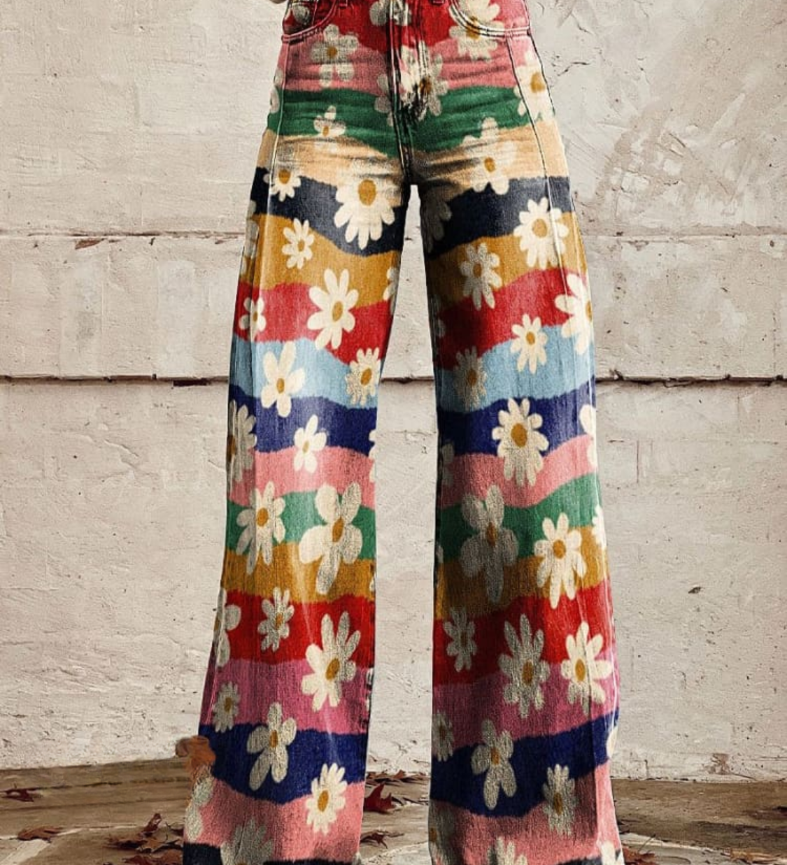 LÉON | Elegant and Comfortable Retro Floral Trousers