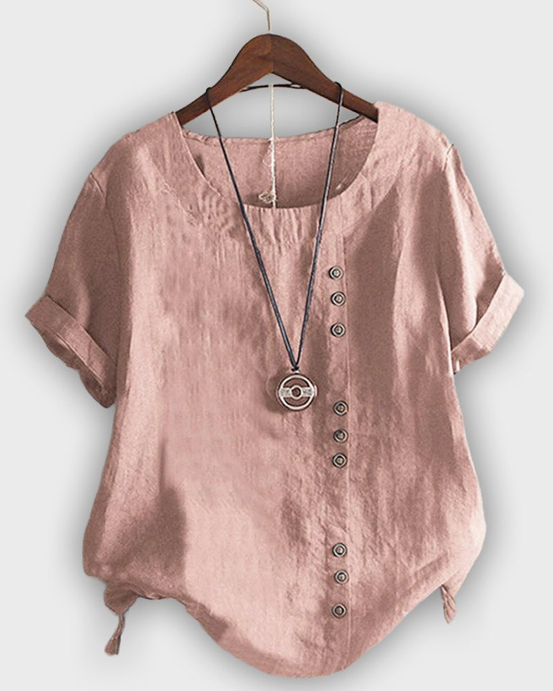 Elegant Women's Short Sleeve Shirt