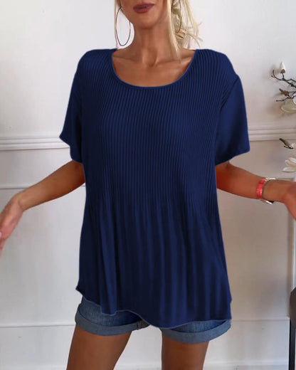 Blouse Shirt with Ruffled Cow Neck