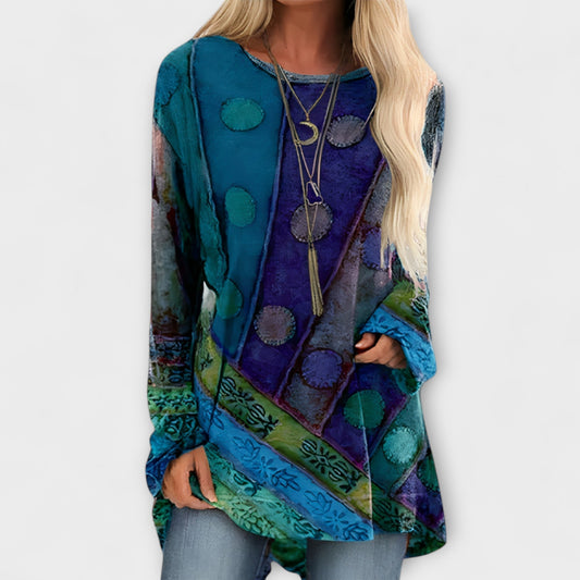 Stylish Women's Shirt with Ethnic Print
