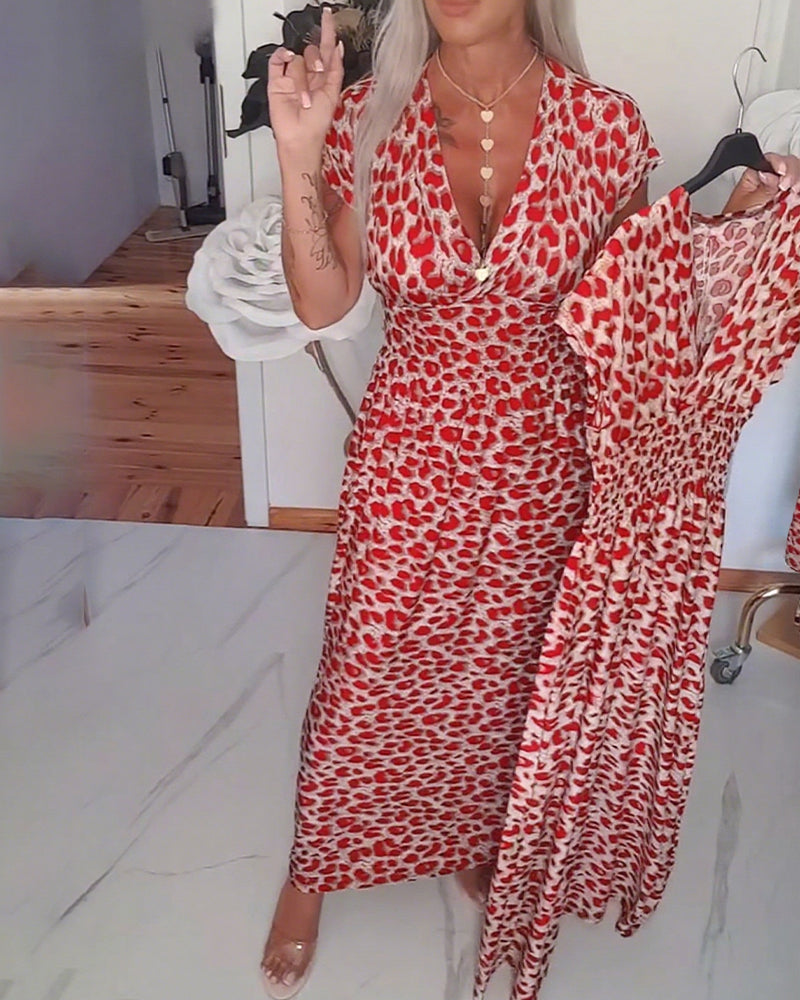 Yasbela | Elegant Maxi Dress with Leopard Print