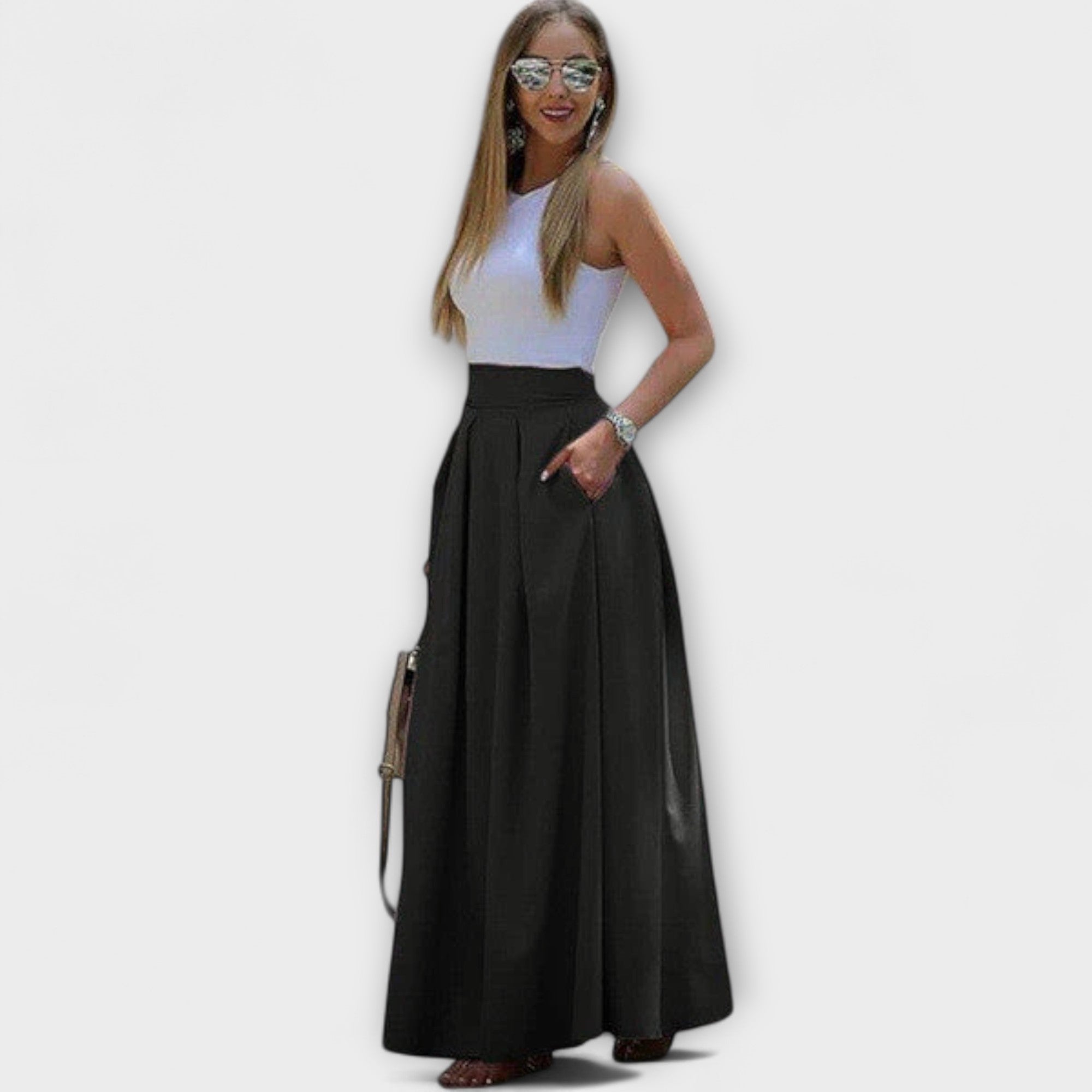 Elegant High-Waisted Maxi Skirt