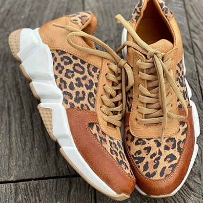 Krisa | Leopard Print Comfort Sneakers