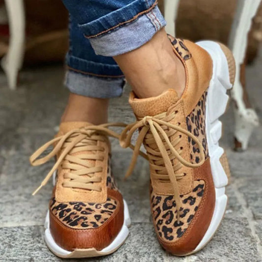 Krisa | Leopard Print Comfort Sneakers