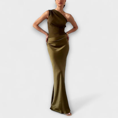Asymmetric Maxi Dress with One Shoulder