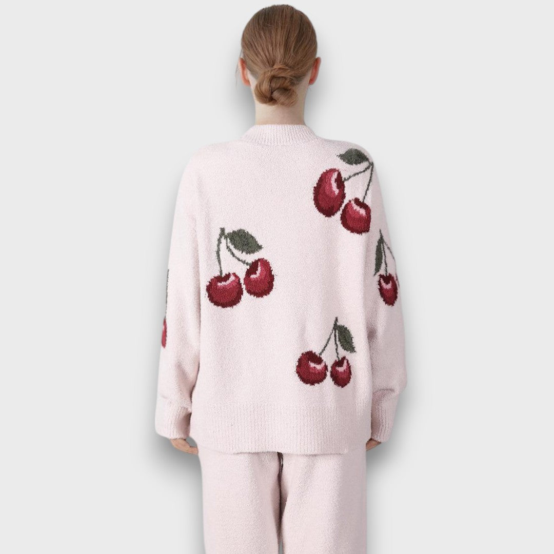 Sariah – Soft Pajama Set with Cherry Motif