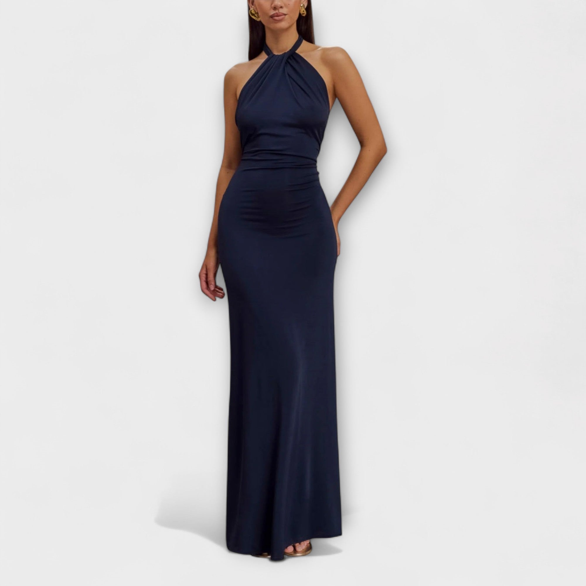 ELINA Maxi Dress with Satin Threads - Elegance and Comfort for Events