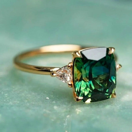 Green Zirconia Ring - Luxurious and Durable Jewelry