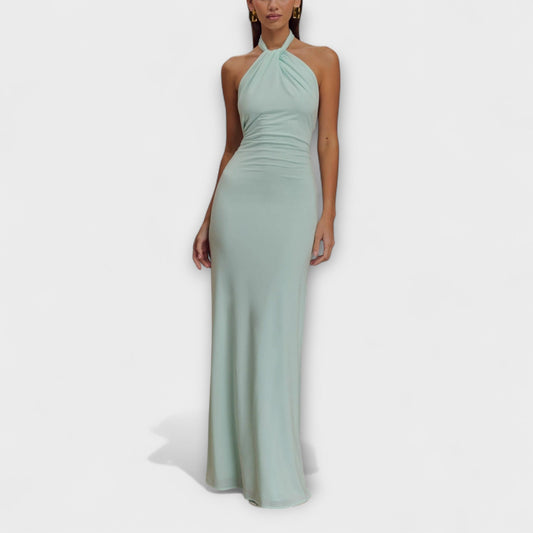ELINA Maxi Dress with Satin Threads - Elegance and Comfort for Events
