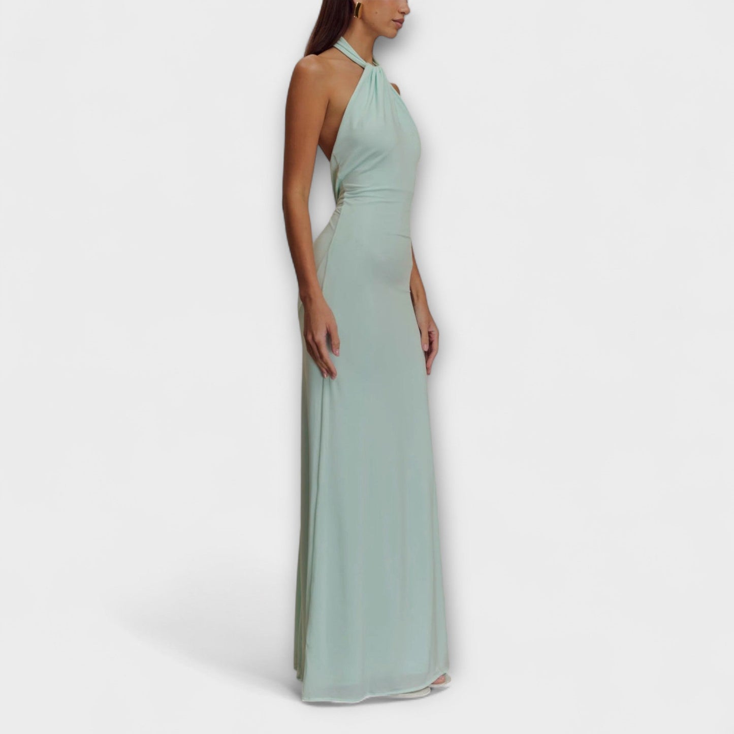ELINA Maxi Dress with Satin Threads - Elegance and Comfort for Events