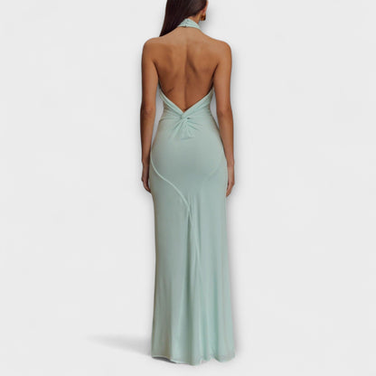 ELINA Maxi Dress with Satin Threads - Elegance and Comfort for Events
