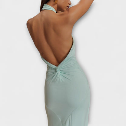 ELINA Maxi Dress with Satin Threads - Elegance and Comfort for Events