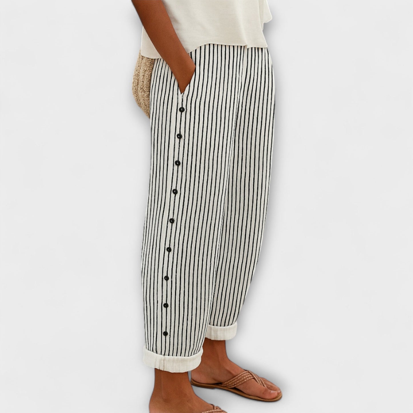 Comfortable Striped Pants for Women - Rhea Pants