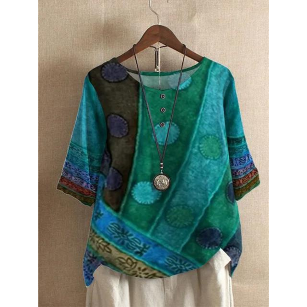 Valerie - Colorful Bohemian Top