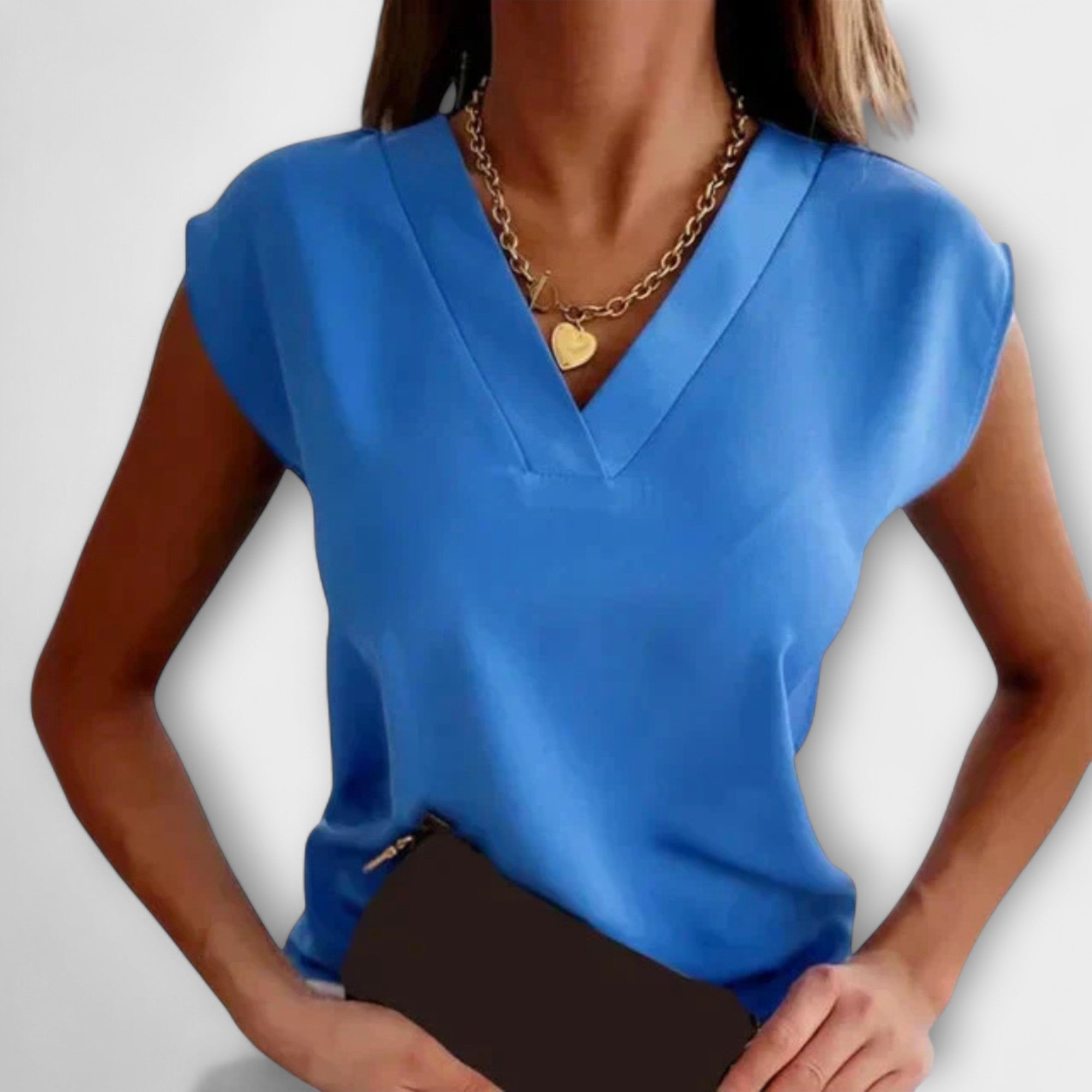 Women's Summer V-Neck Loose Fit Shirt