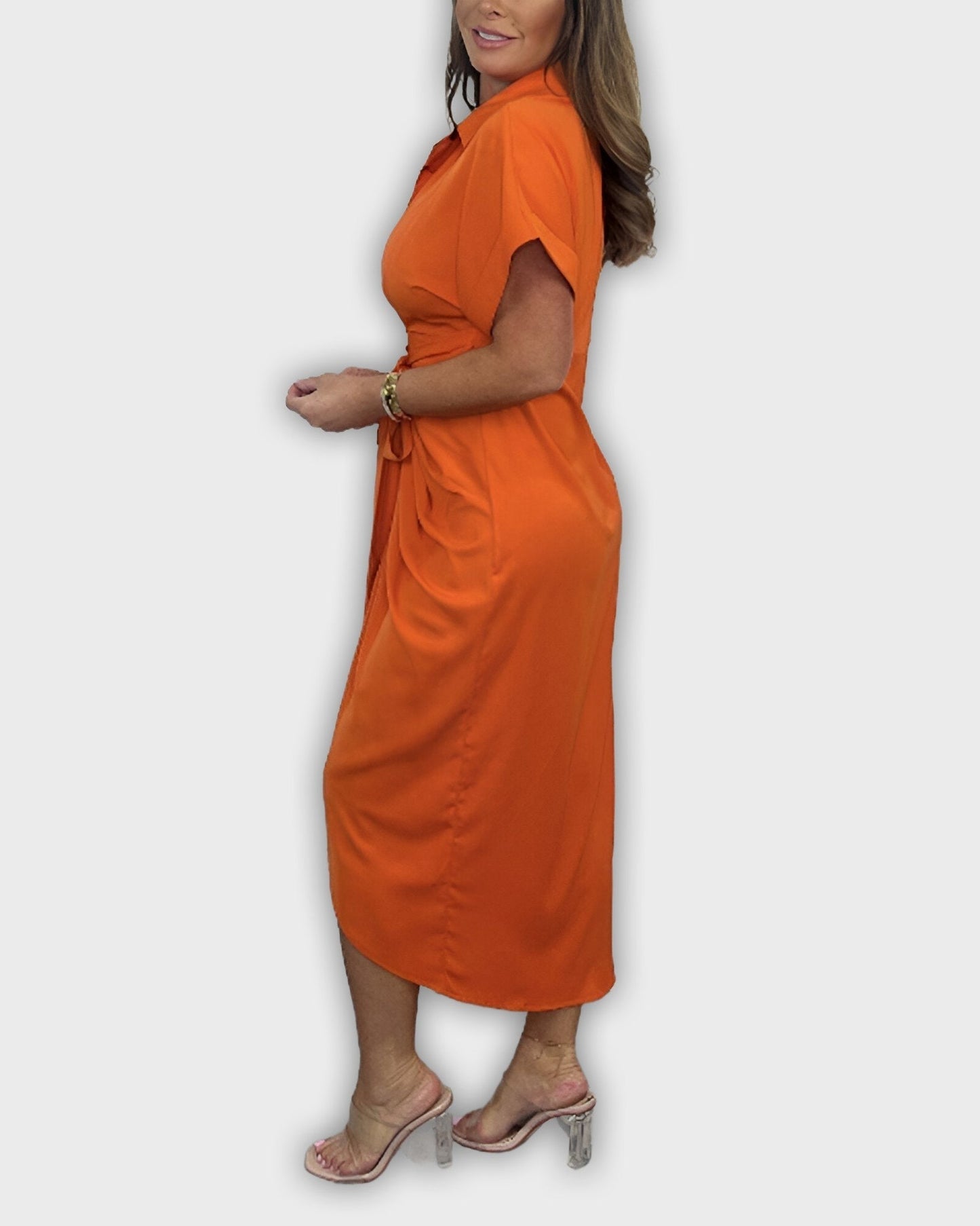 Elegant Catherine Dress with Pleated Waistline