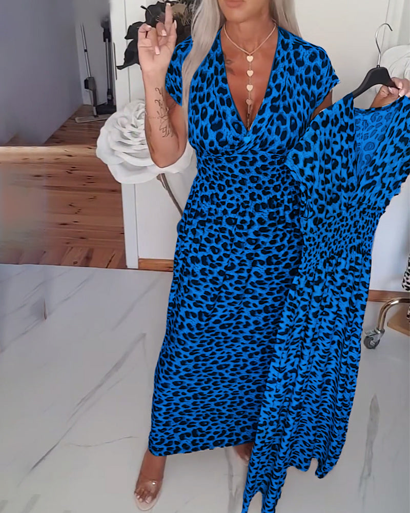 Yasbela | Elegant Maxi Dress with Leopard Print