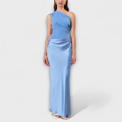 Asymmetric Maxi Dress with One Shoulder
