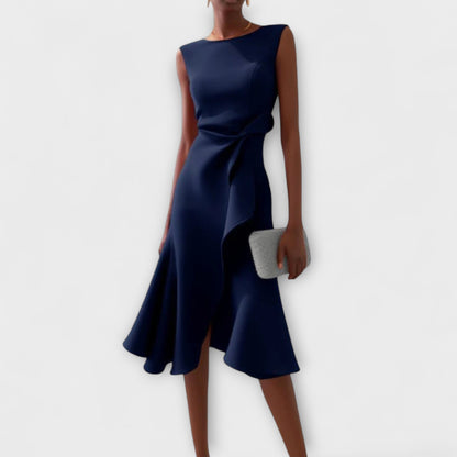 Juliet™ – Asymmetrical Mini Dress with Pleats