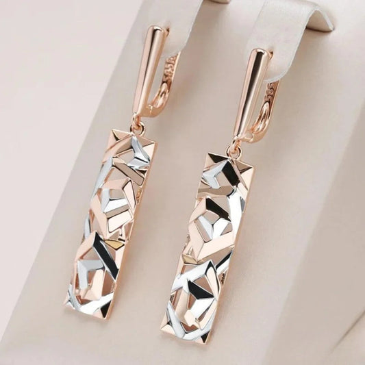 Elegant Rectangle Earrings - Laura Collection