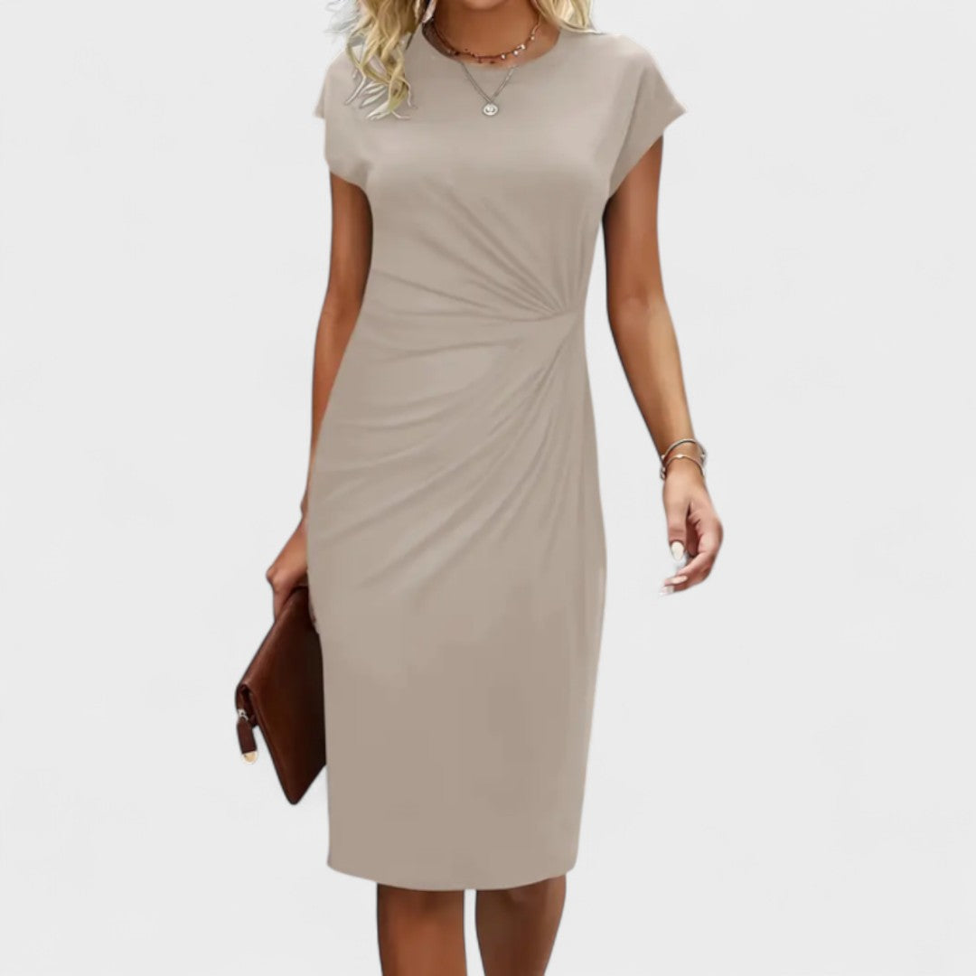 Short Evening Dress with Short Sleeves
