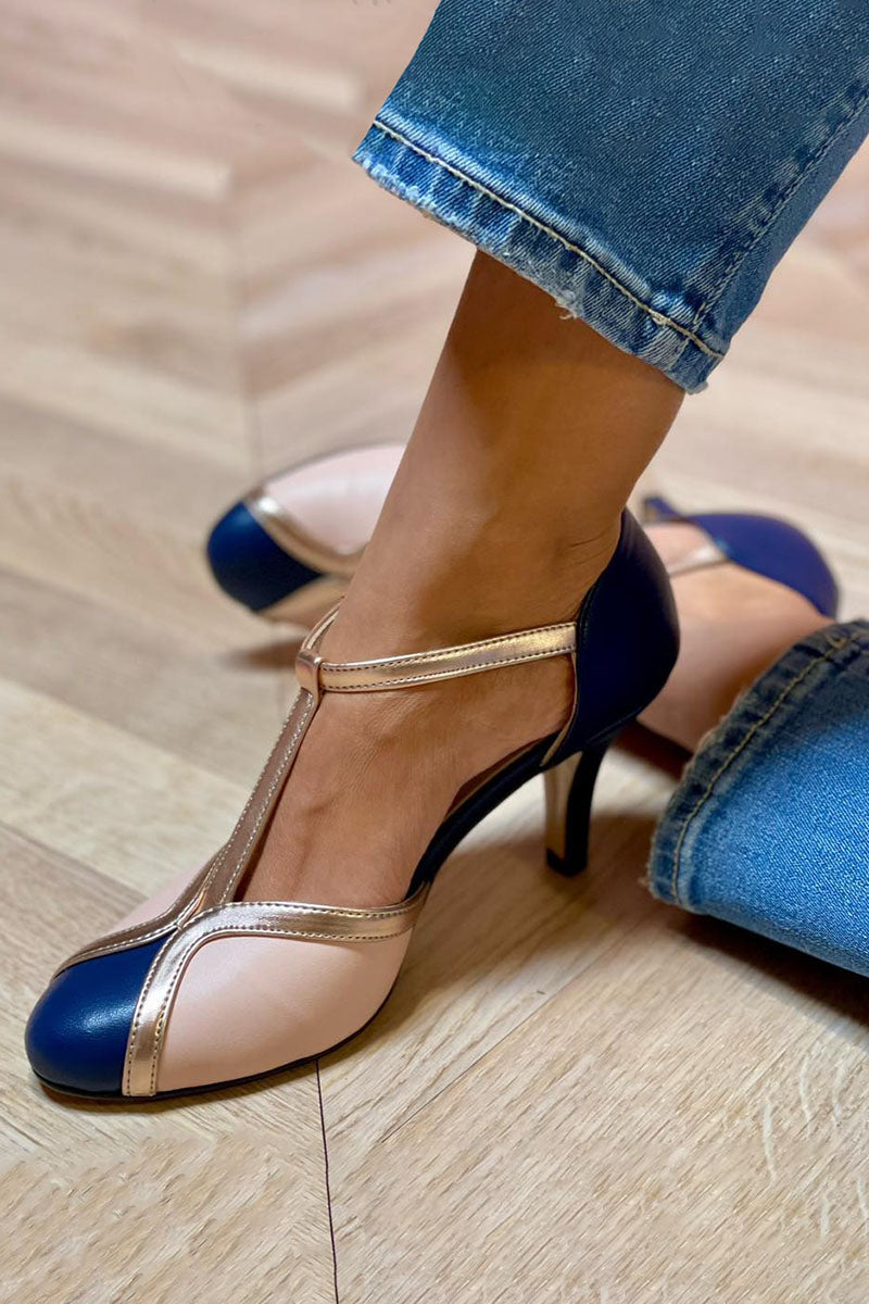 Alesia™ | Colorful and Comfortable T-Strap Shoes with Round Toe
