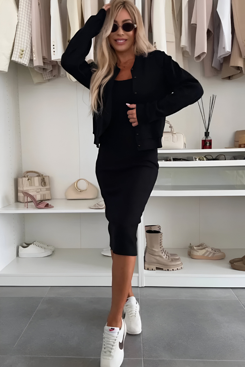 Manon | Midi Dress and Cardigan Set