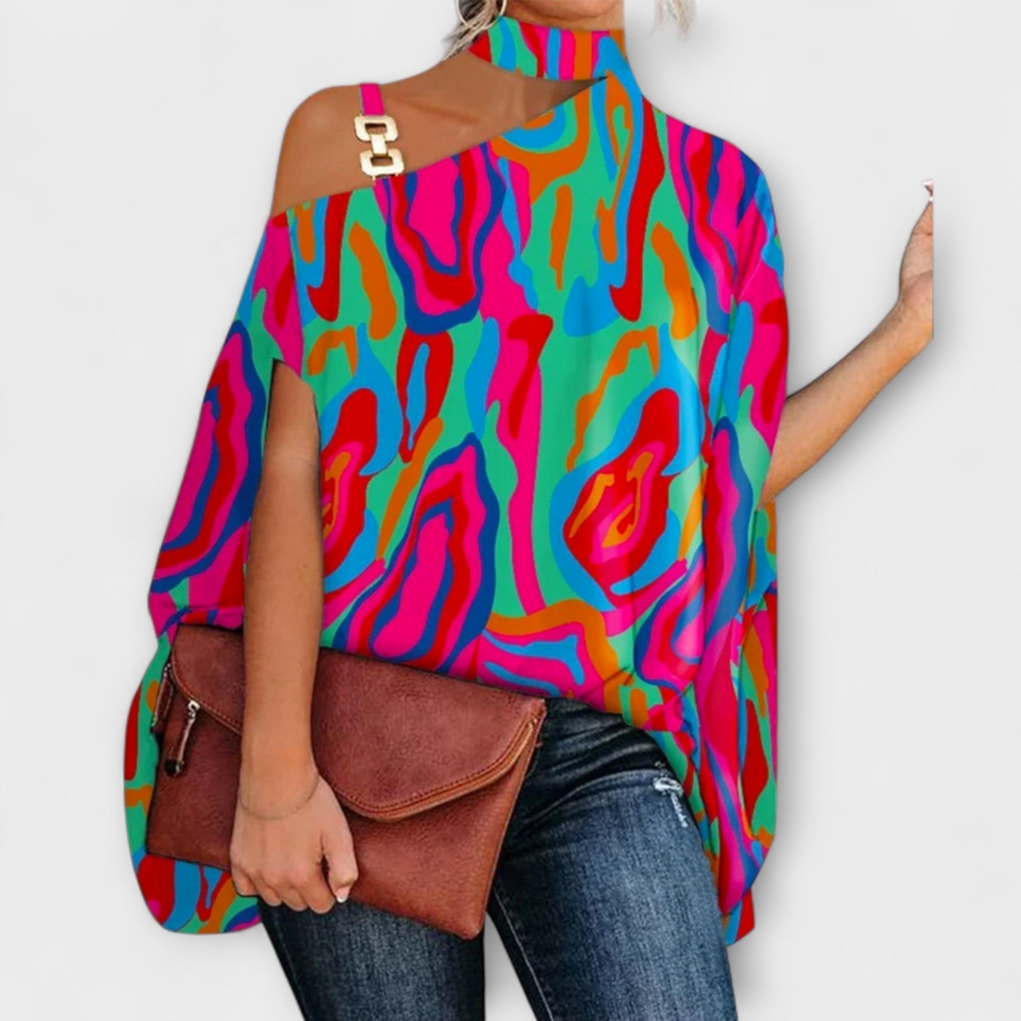 Off-Shoulder Women's Shirt - Comfortable and Elegant for Any Occasion