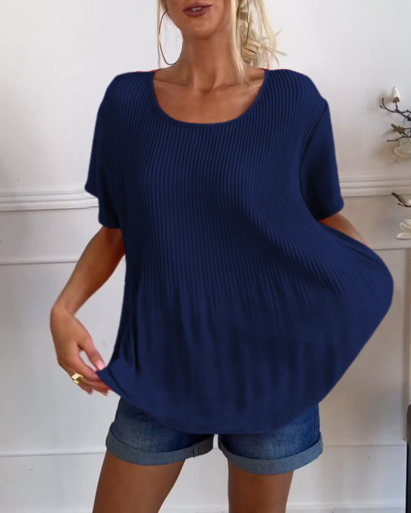 Blouse Shirt with Ruffled Cow Neck