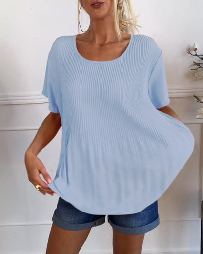 Blouse Shirt with Ruffled Cow Neck
