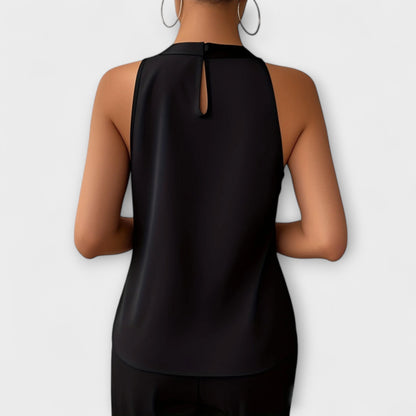 Elegant Satin Top with Exposed Shoulders
