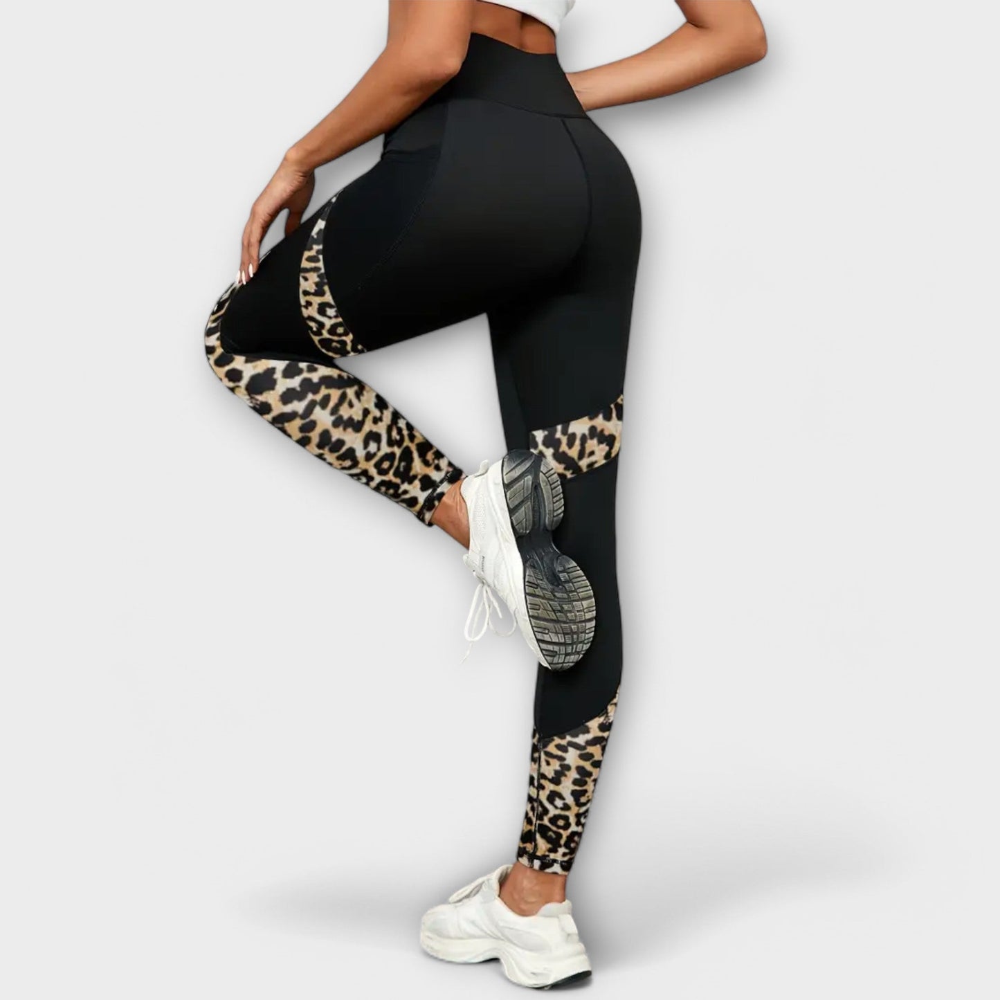 High-Waisted Tiger Print Workout Leggings