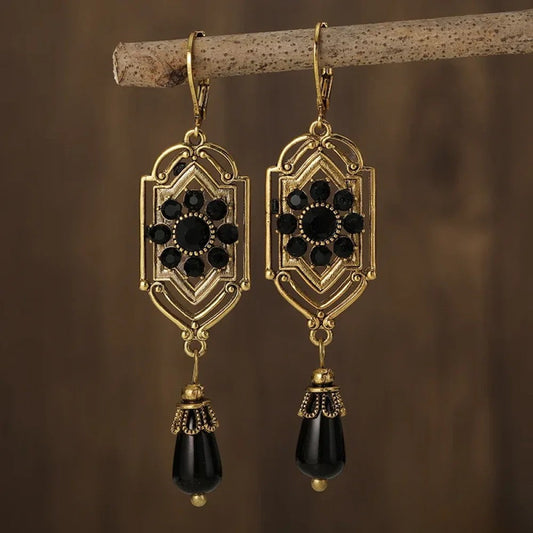 Retro Black Pants Earrings