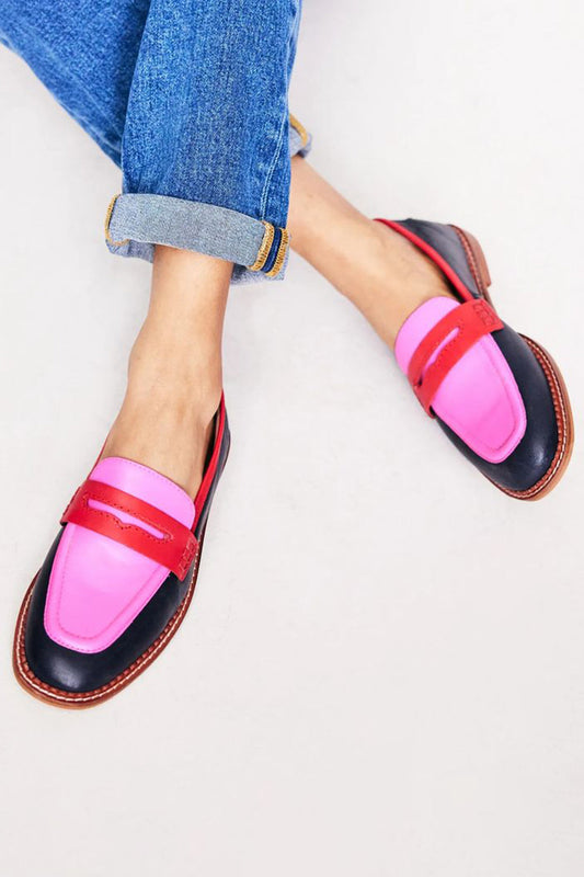 Lunasa | Black Moccasins with Colorful Accent