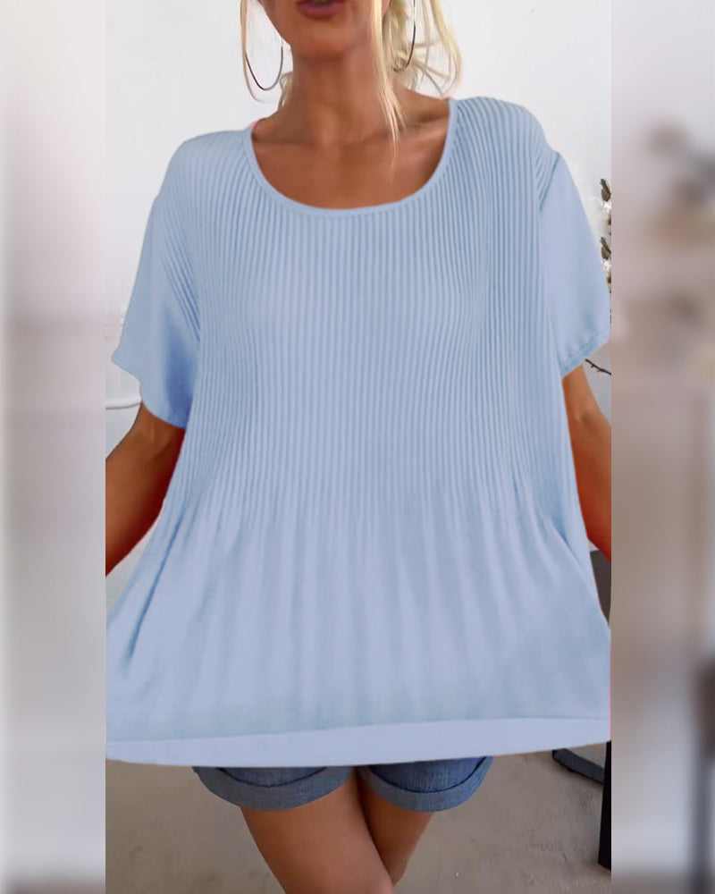 Blouse Shirt with Ruffled Cow Neck