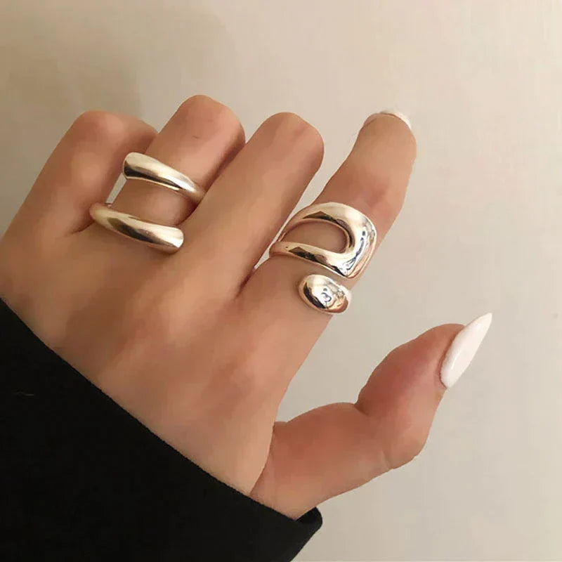 Adjustable Designer Ring Made of Stainless Steel
