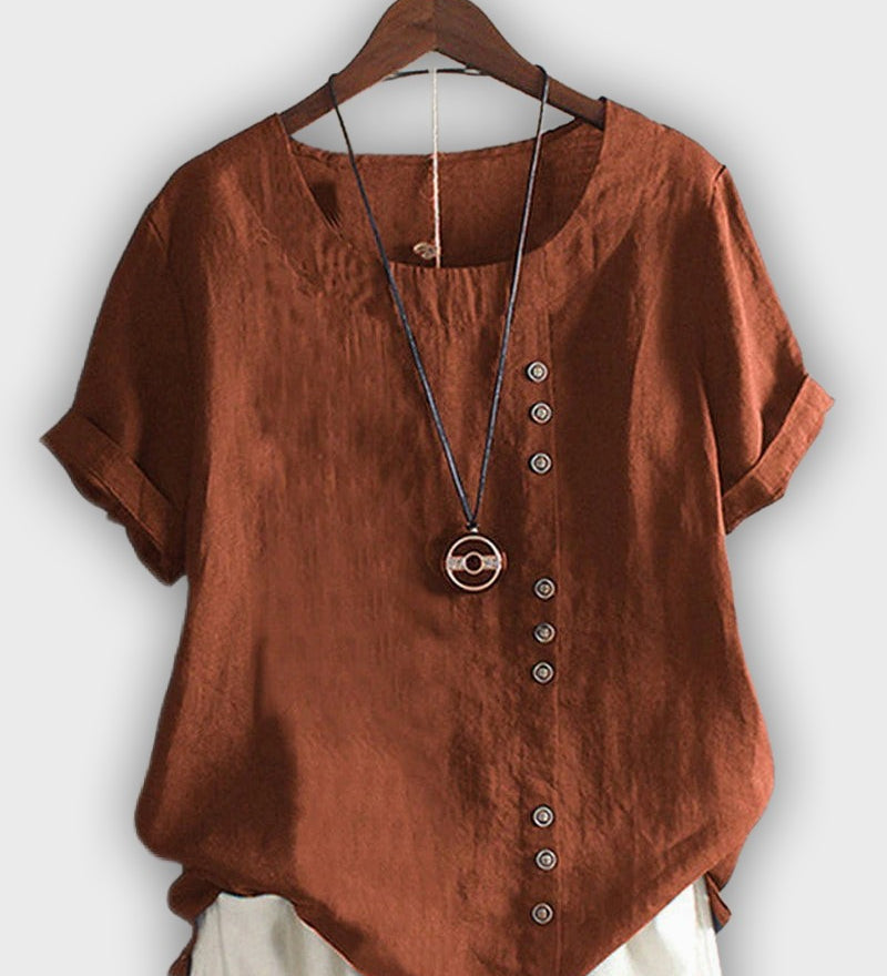 Elegant Women's Short Sleeve Shirt