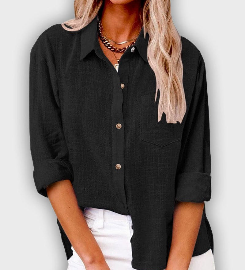 Women's Long Sleeve Lycra Shirt in Dark Blue