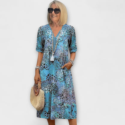 Flower Dress - Elegant and Comfortable