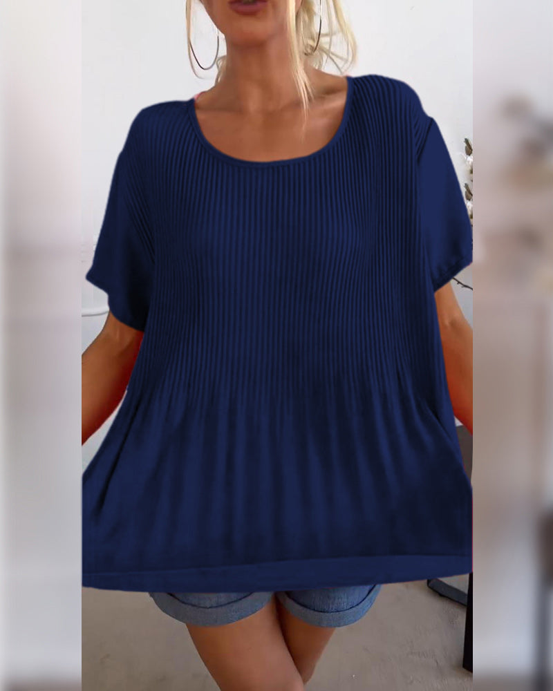 Blouse Shirt with Ruffled Cow Neck