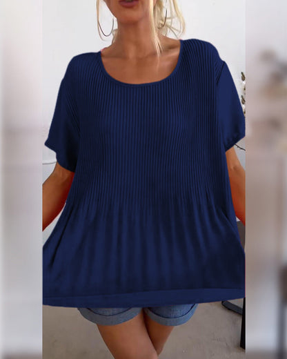 Blouse Shirt with Ruffled Cow Neck