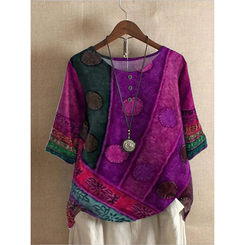 Valerie - Colorful Bohemian Top