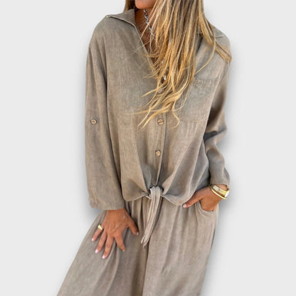 Soren – Set with Oversized Shirt and Wide Pants