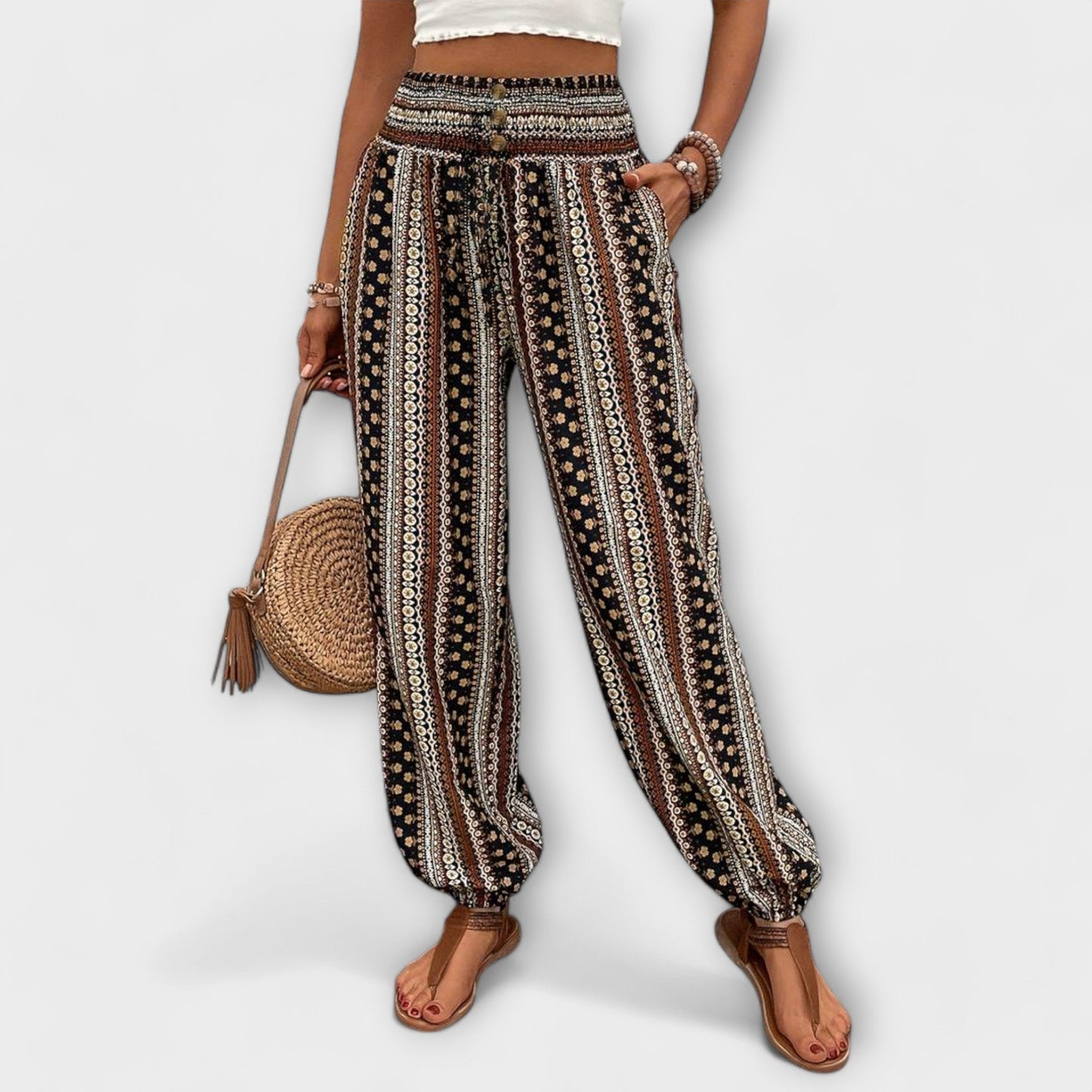 Scarlet Ethnographic Pants - Unique Comfort and Style