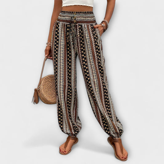 Scarlet Ethnographic Pants - Unique Comfort and Style