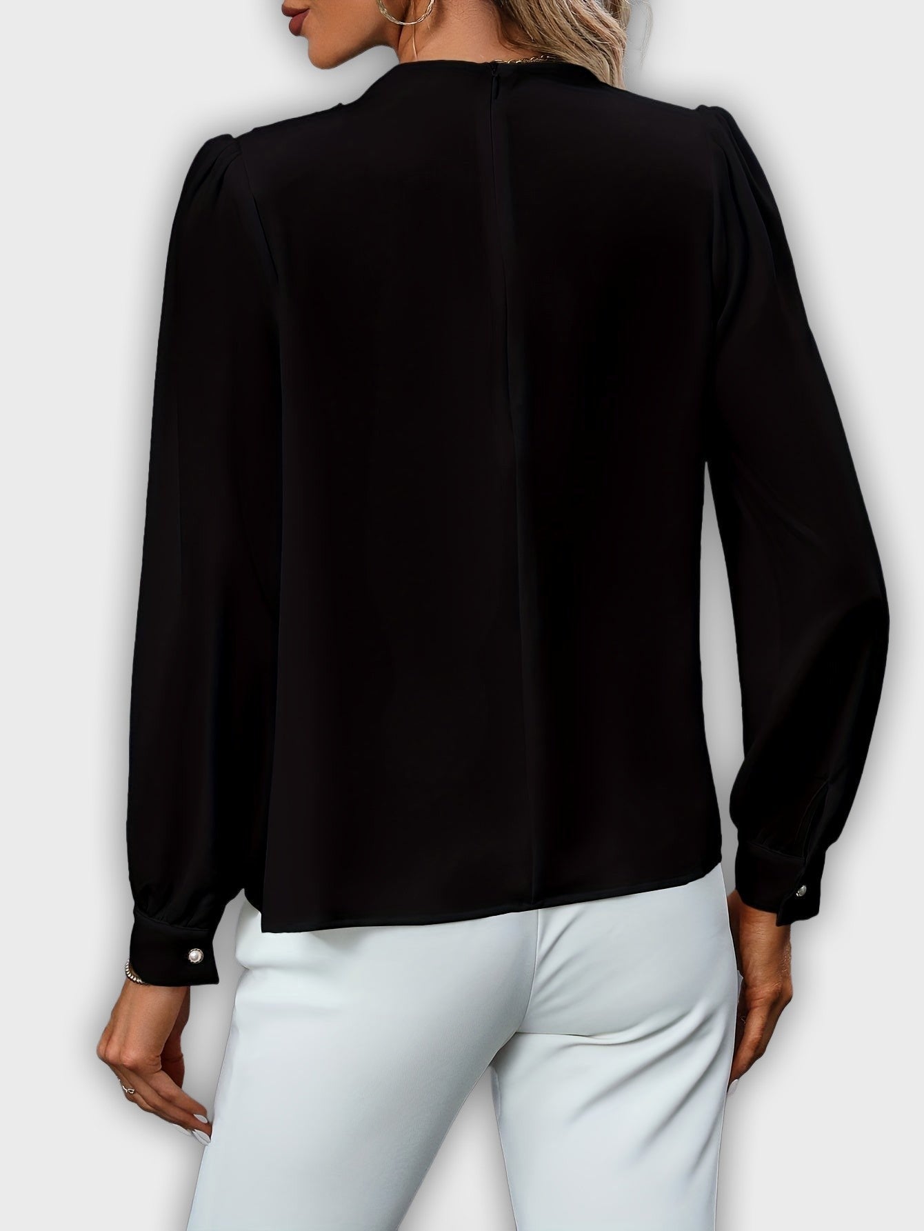 Elegant Shirt with High Collar