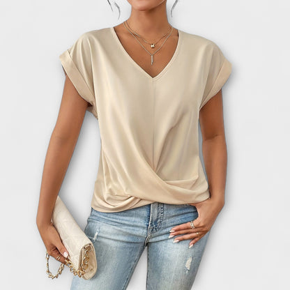 V Top with Button Details