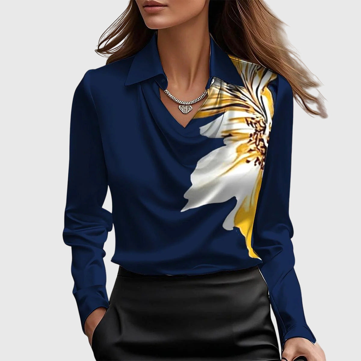 Brooklyn – Elegant Shirt Made of Shiny Satin Fabric