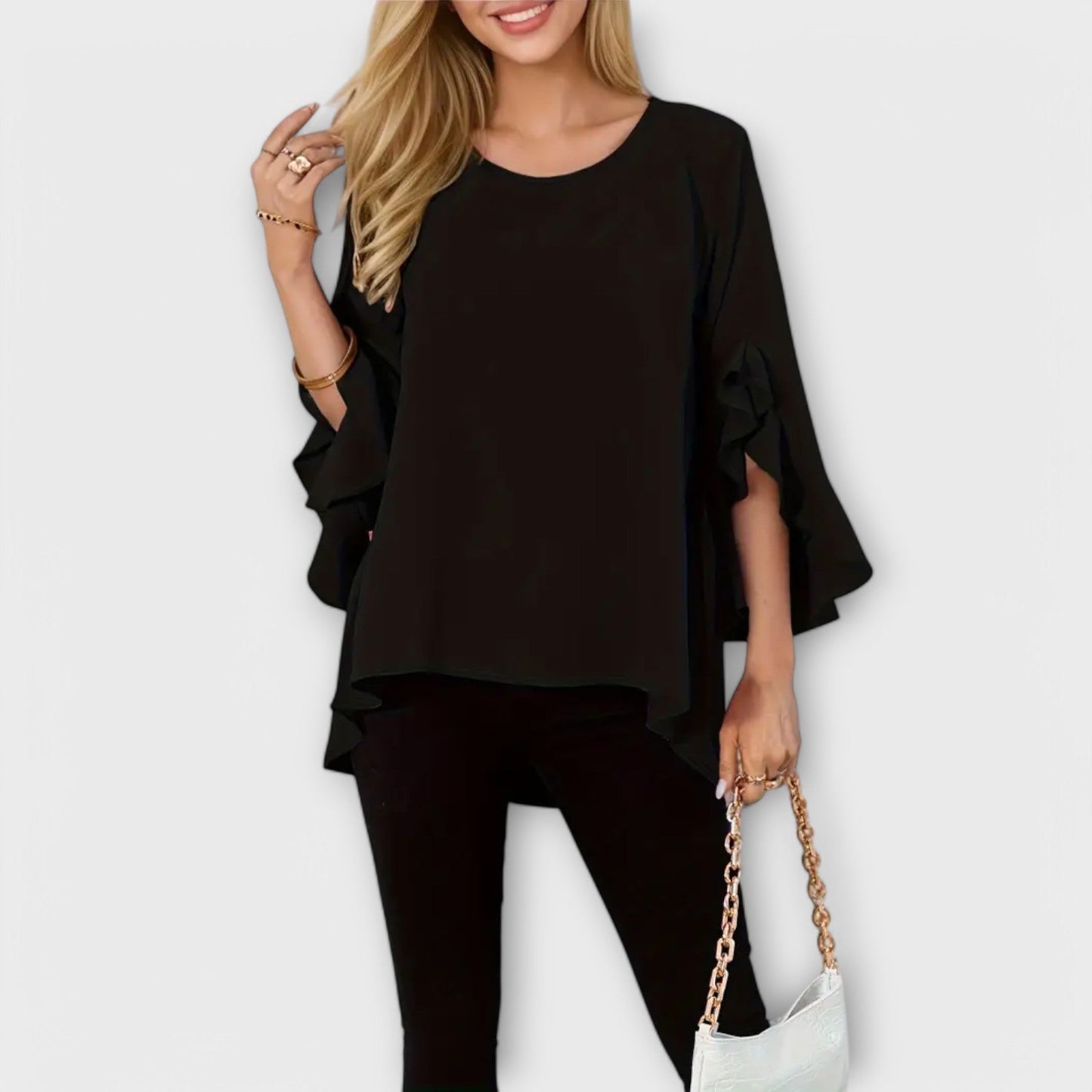 Perfect Spring Shirt with Round Collar
