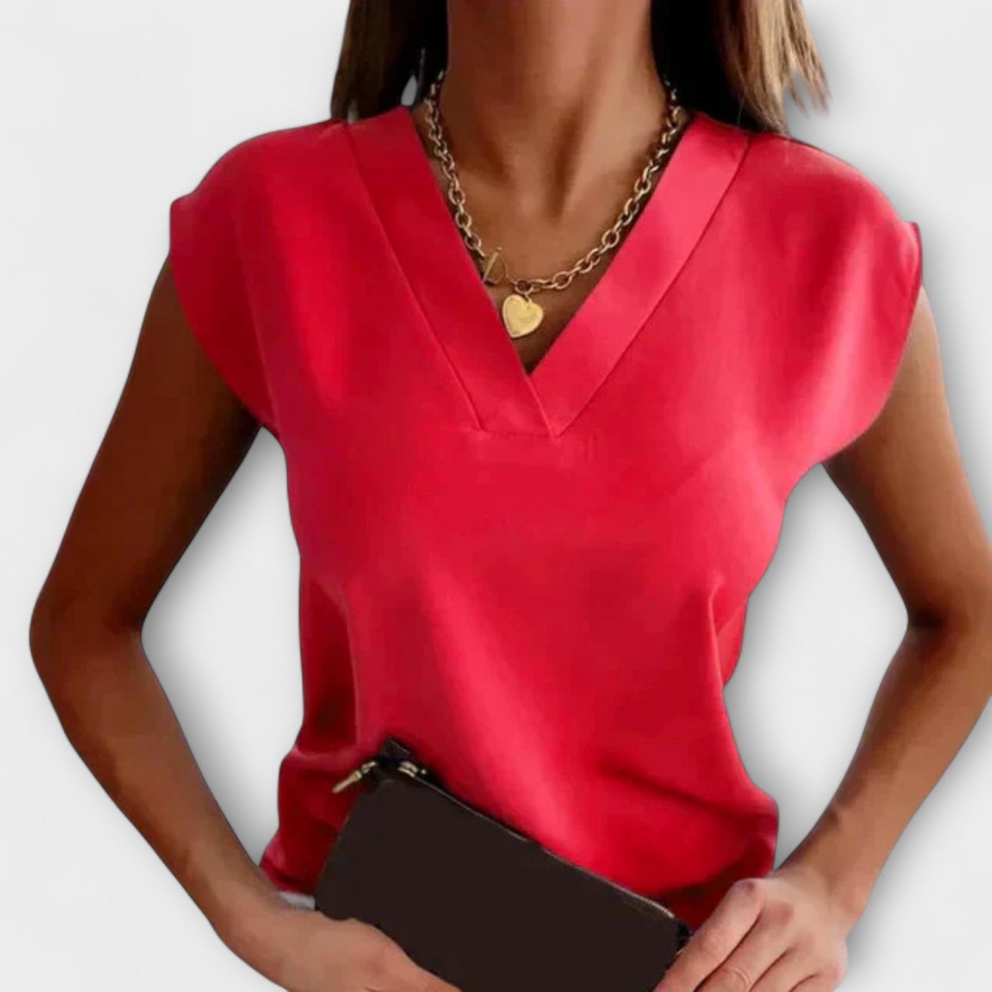 Women's Summer V-Neck Loose Fit Shirt